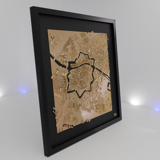 Maquette (stadsplattegrond) – Zwolle – Fotolijst