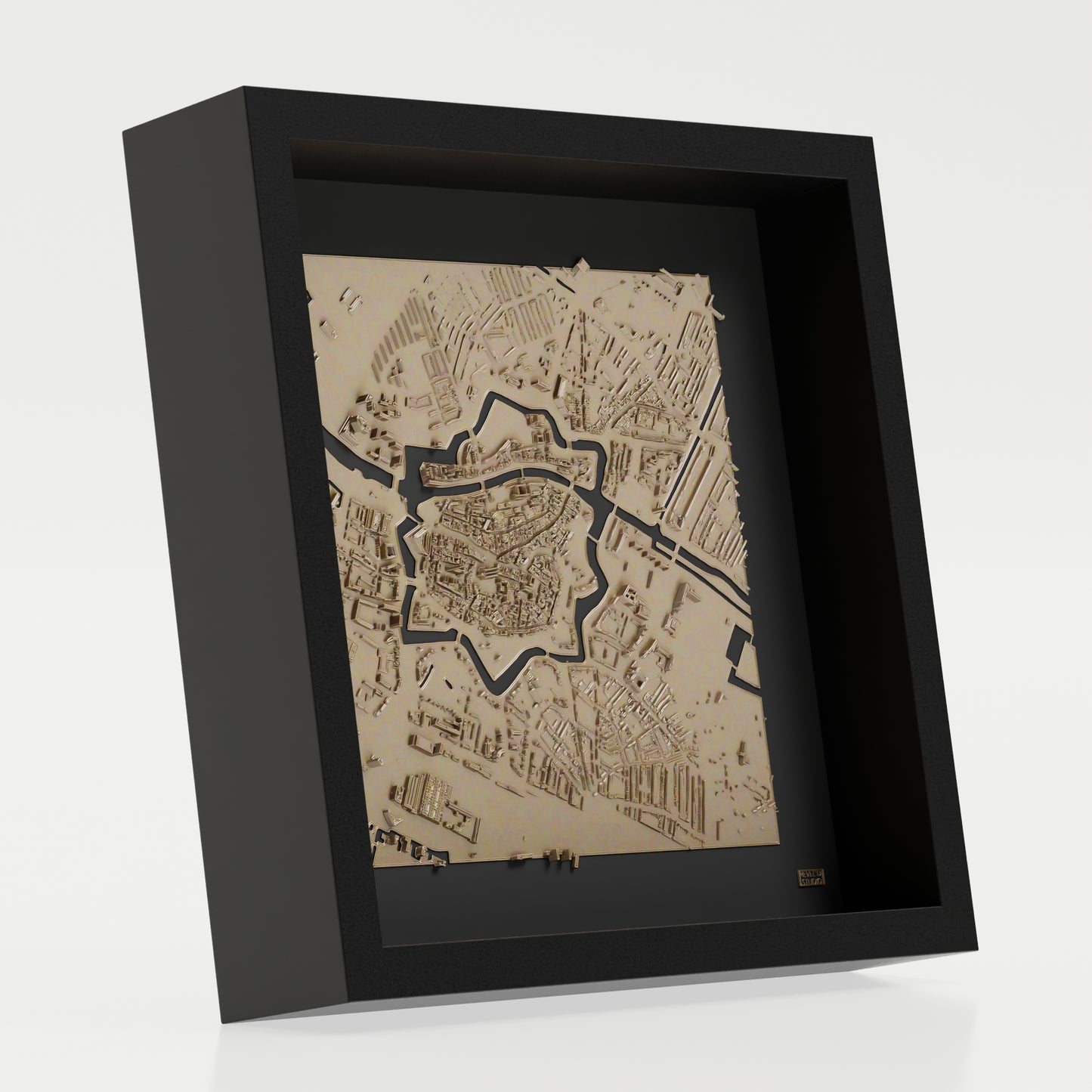 Maquette (stadsplattegrond) – Zwolle – Fotolijst