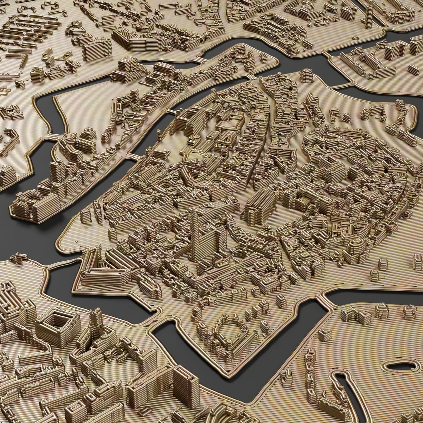 Maquette (stadsplattegrond) – Zwolle – Fotolijst