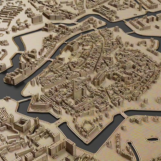 Maquette (stadsplattegrond) – Zwolle – Fotolijst