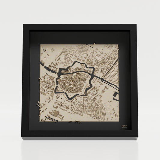 Maquette (stadsplattegrond) – Zwolle – Fotolijst